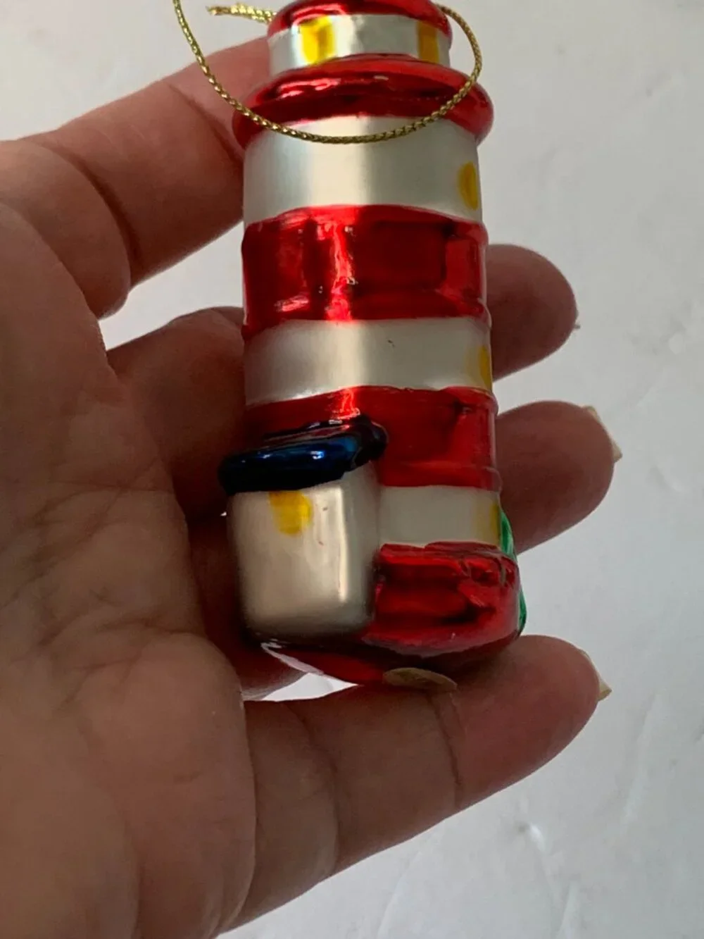 VINTAGE KURT ADLER MERCURY HAND PAINTED GLASS BLOWN LIGHTHOUSES SET OF 4